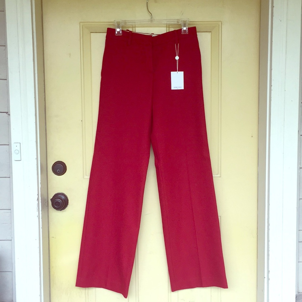 Laurence Dolige Paris red wool blend trousers